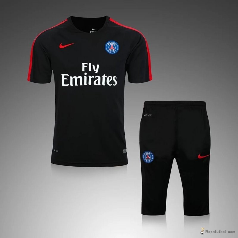 Camiseta Entrenamiento Paris Saint Germain Conjunto Completo 2016/17 Negro